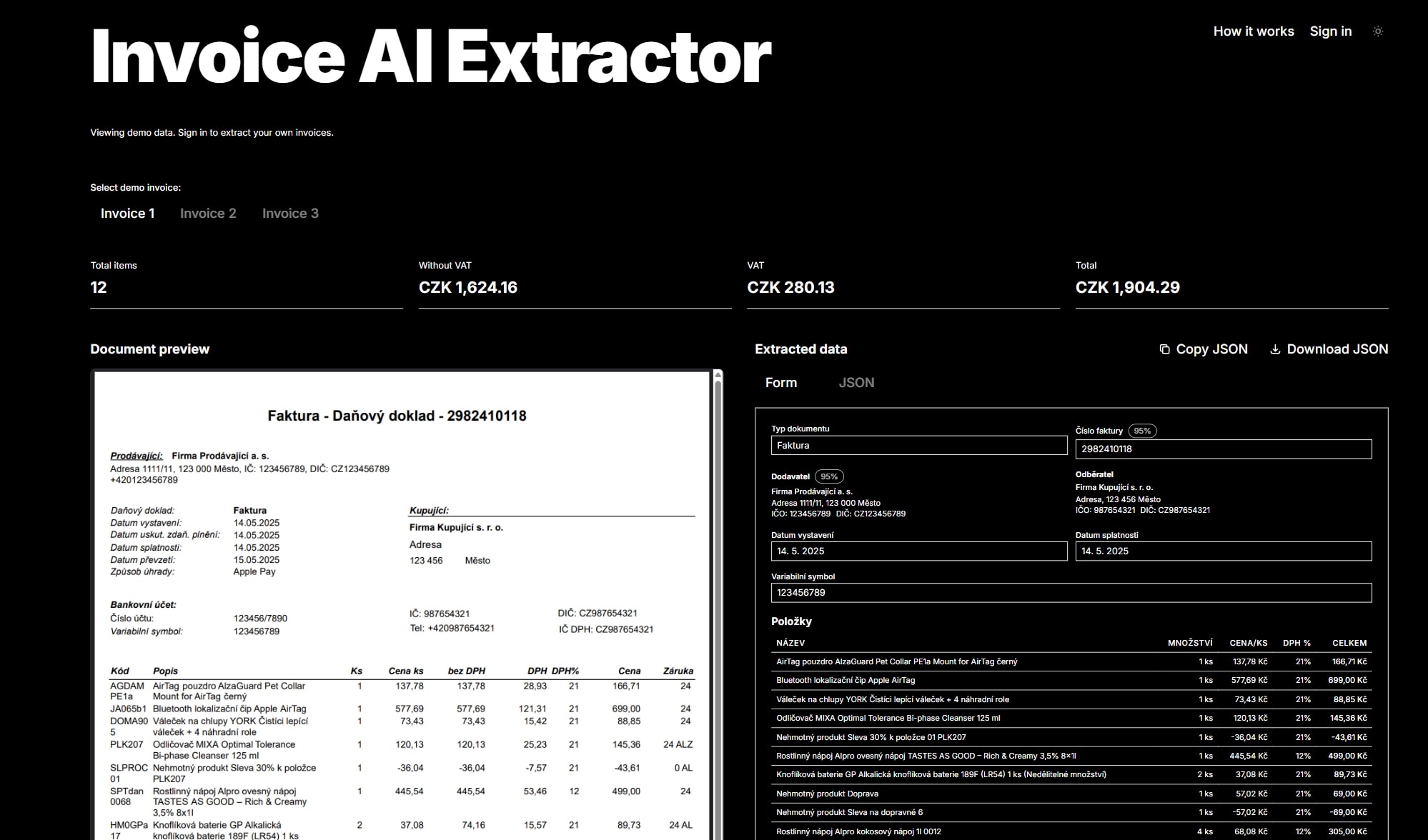 Invoice AI Extractor preview
